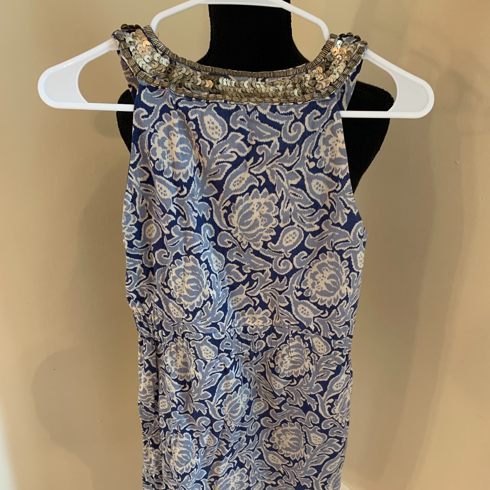 Loft Mixed Pattern Dress With Sequins - image 2